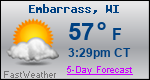 Weather Forecast for Embarrass, WI