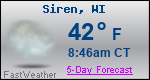 Weather Forecast for Siren, WI