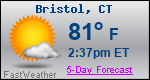 Weather Forecast for Bristol, CT