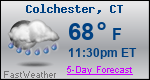 Weather Forecast for Colchester, CT