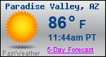 Weather Forecast for Paradise Valley, AZ