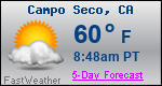 Weather Forecast for Campo Seco, CA