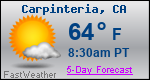 Weather Forecast for Carpinteria, CA