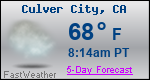 Weather Forecast for Culver City, CA