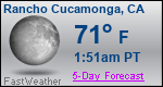 Weather Forecast for Rancho Cucamonga, CA