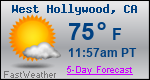 Weather Forecast for West Hollywood, CA