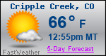 Weather Forecast for Cripple Creek, CO