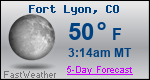Weather Forecast for Fort Lyon, CO