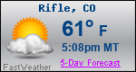 Weather Forecast for Rifle, CO