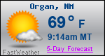 Weather Forecast for Organ, NM
