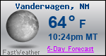 Weather Forecast for Vanderwagen, NM