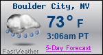 Weather Forecast for Boulder City, NV