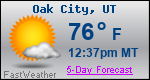 Weather Forecast for Oak City, UT