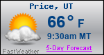 Weather Forecast for Price, UT