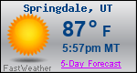 Weather Forecast for Springdale, UT
