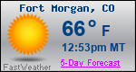 Weather Forecast for Fort Morgan, CO