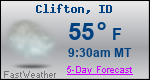 Weather Forecast for Clifton, ID
