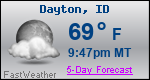 Weather Forecast for Dayton, ID