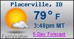 Weather Forecast for Placerville, ID