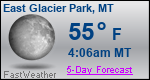 Weather Forecast for East Glacier Park, MT