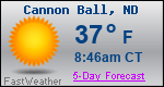 Weather Forecast for Cannon Ball, ND