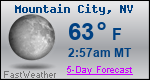 Weather Forecast for Mountain City, NV