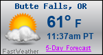 Weather Forecast for Butte Falls, OR