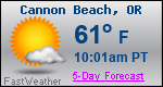 Weather Forecast for Cannon Beach, OR