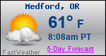 Weather Forecast for Medford, OR