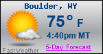 Weather Forecast for Boulder, WY