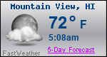 Weather Forecast for Mountain View, HI