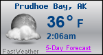 Weather Forecast for Prudhoe Bay, AK