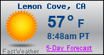 Weather Forecast for Lemon Cove, CA