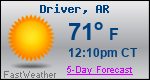 Weather Forecast for Driver, AR