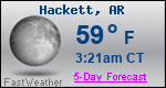 Weather Forecast for Hackett, AR