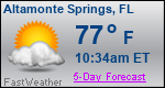 Weather Forecast for Altamonte Springs, FL