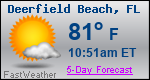 Weather Forecast for Deerfield Beach, FL