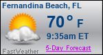 Weather Forecast for Fernandina Beach, FL