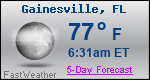 Weather Forecast for Gainesville, FL