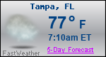 Weather Forecast for Tampa, FL