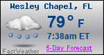 Weather Forecast for Wesley Chapel, FL