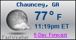 Weather Forecast for Chauncey, GA