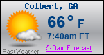 Weather Forecast for Colbert, GA