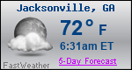 Weather Forecast for Jacksonville, GA