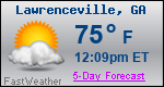 Weather Forecast for Lawrenceville, GA