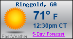 Weather Forecast for Ringgold, GA