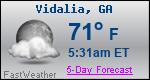 Weather Forecast for Vidalia, GA
