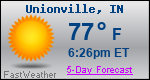 Weather Forecast for Unionville, IN