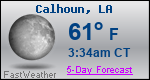Weather Forecast for Calhoun, LA