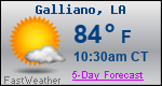 Weather Forecast for Galliano, LA